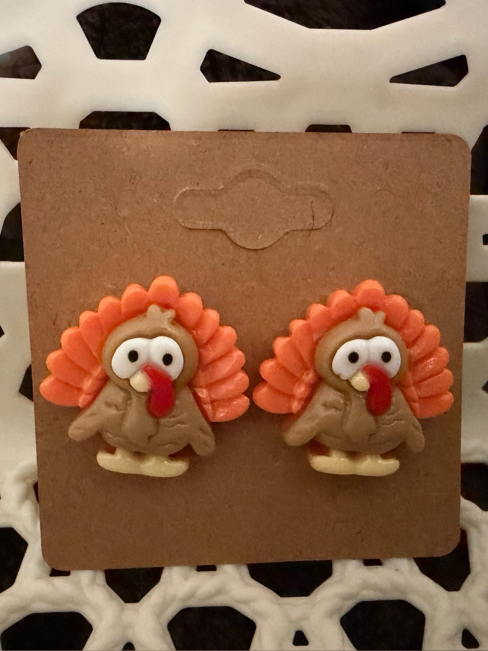 Cute Turkey stud earrings- hypoallergenic
